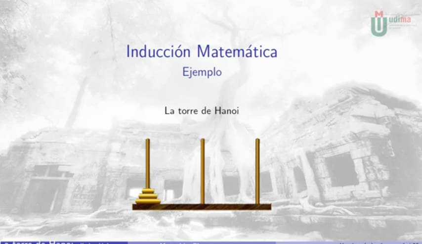 Aplicación del principio de Inducción a la Torre de Hanoi