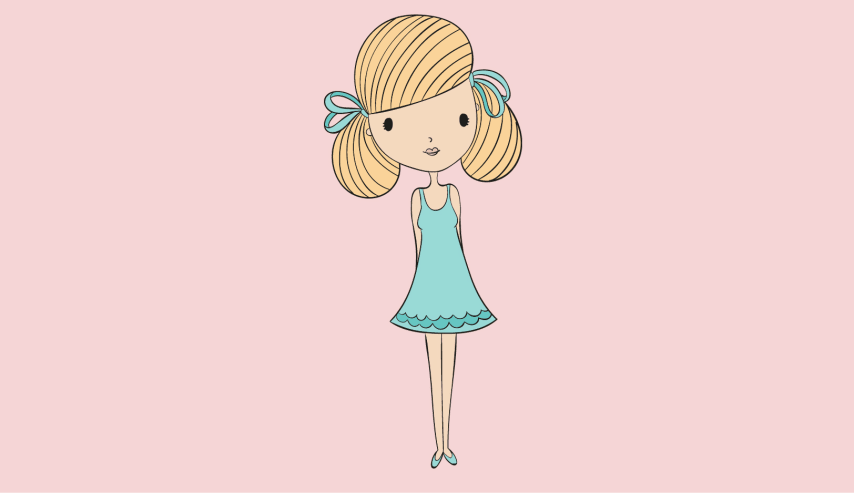 Muñeca de tela reciclada LOLITA