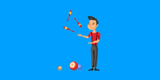 Juggling/Malabares - Contact and spinning staff/ Cariocas