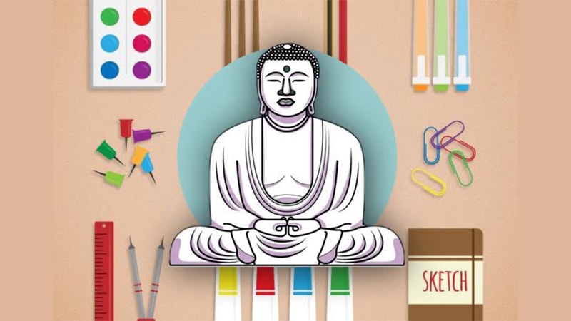 Thangka: aprende a dibujar y colorear pintura tibetana