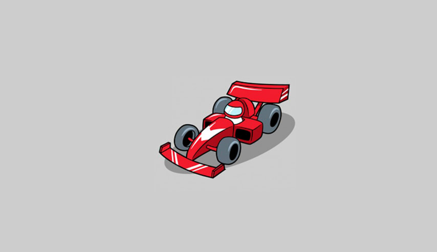 Fórmula 1 - Animación de monoplaza en pista